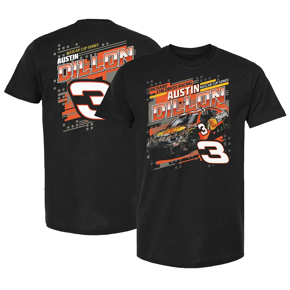Men's Richard Childress Racing Team Collection Black Austin Dillon Bass Pro Shops Draft T-Shirt