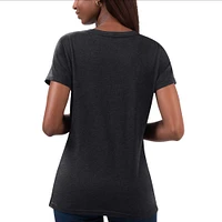 Women's G-III 4Her by Carl Banks Black Austin Dillon Snap V-Neck T-Shirt