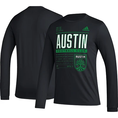 T-shirt adidas Austin FC Club DNA AEROREADY à manches longues pour homme Noir