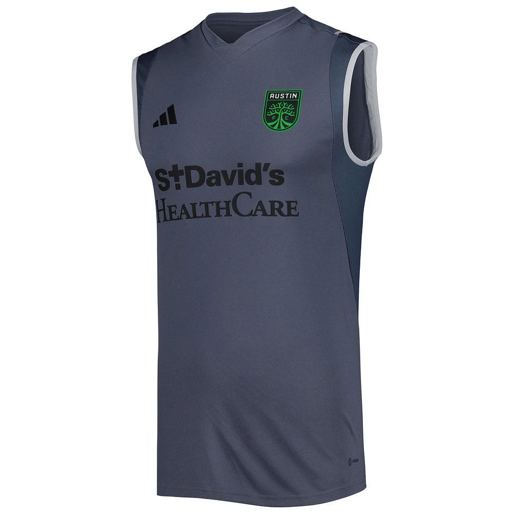 Maillot d'entraînement sans manches adidas Austin FC 2023 pour homme, gris