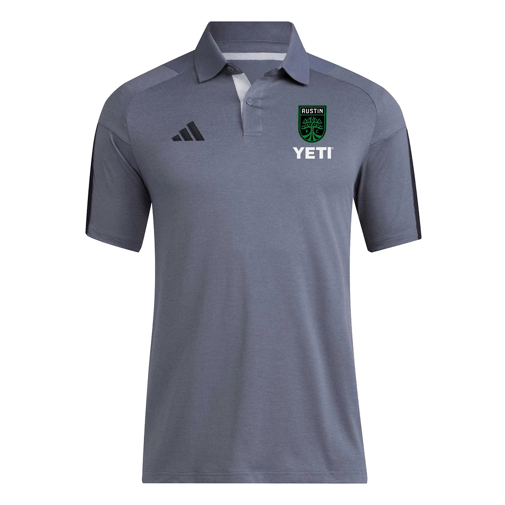 Polo d'entraînement adidas Austin FC 2024 pour homme gris