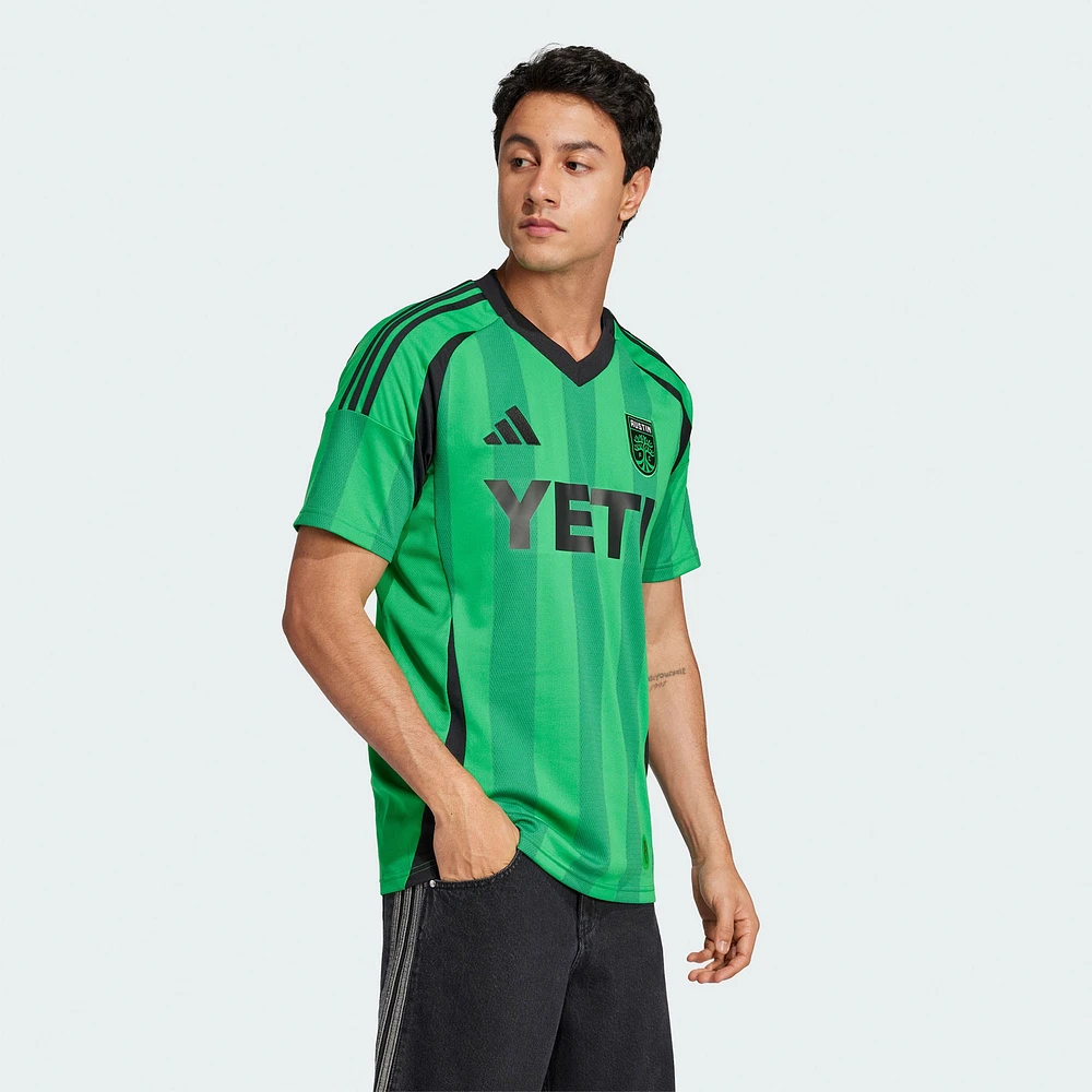 Men's adidas  Green Austin FC 2025 The Heartbeat Kit Replica Jersey