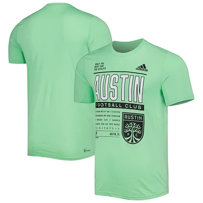 T-shirt adidas Mint Austin FC Club DNA Performance pour hommes