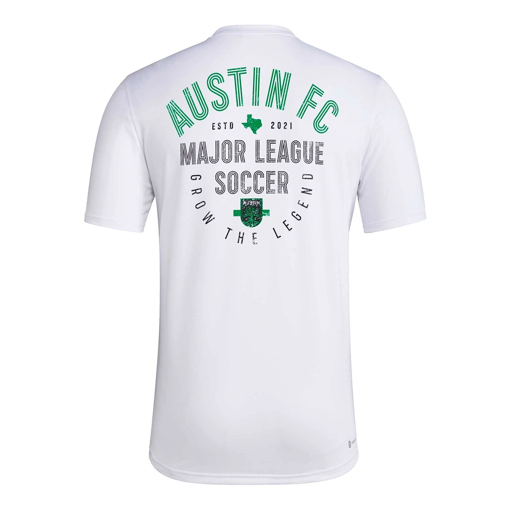 Men's adidas White Austin FC Local Stoic T-Shirt