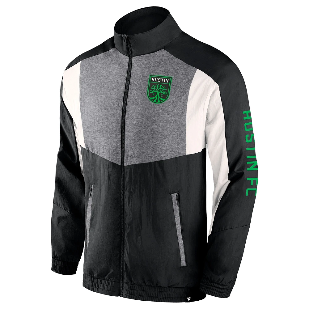 Men's Fanatics  Black Austin FC Net Goal Raglan Full-Zip Track Jacket