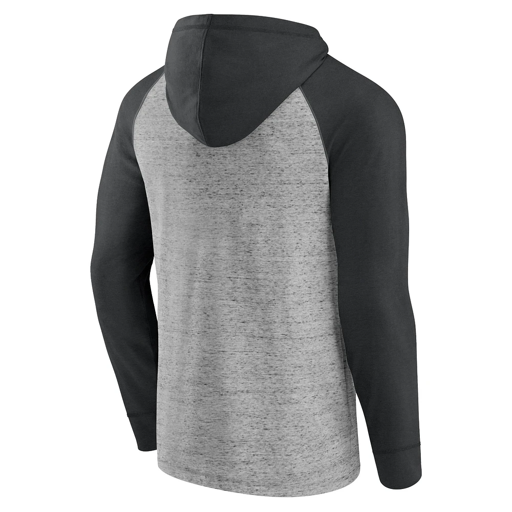 Men's Fanatics Steel Austin FC Deflection Raglan Pullover Hoodie