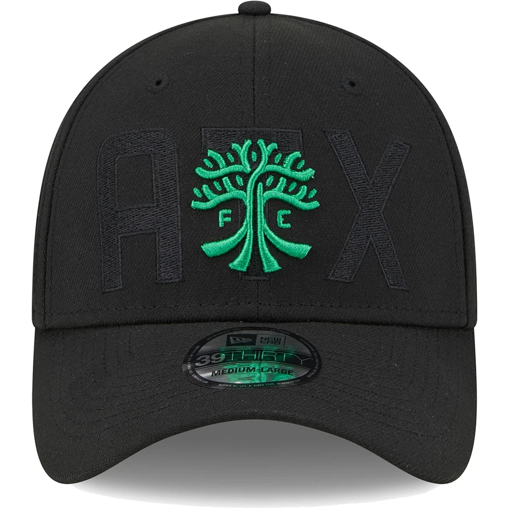 Men's New Era Black Austin FC Kick Off 39THIRTY Flex Hat