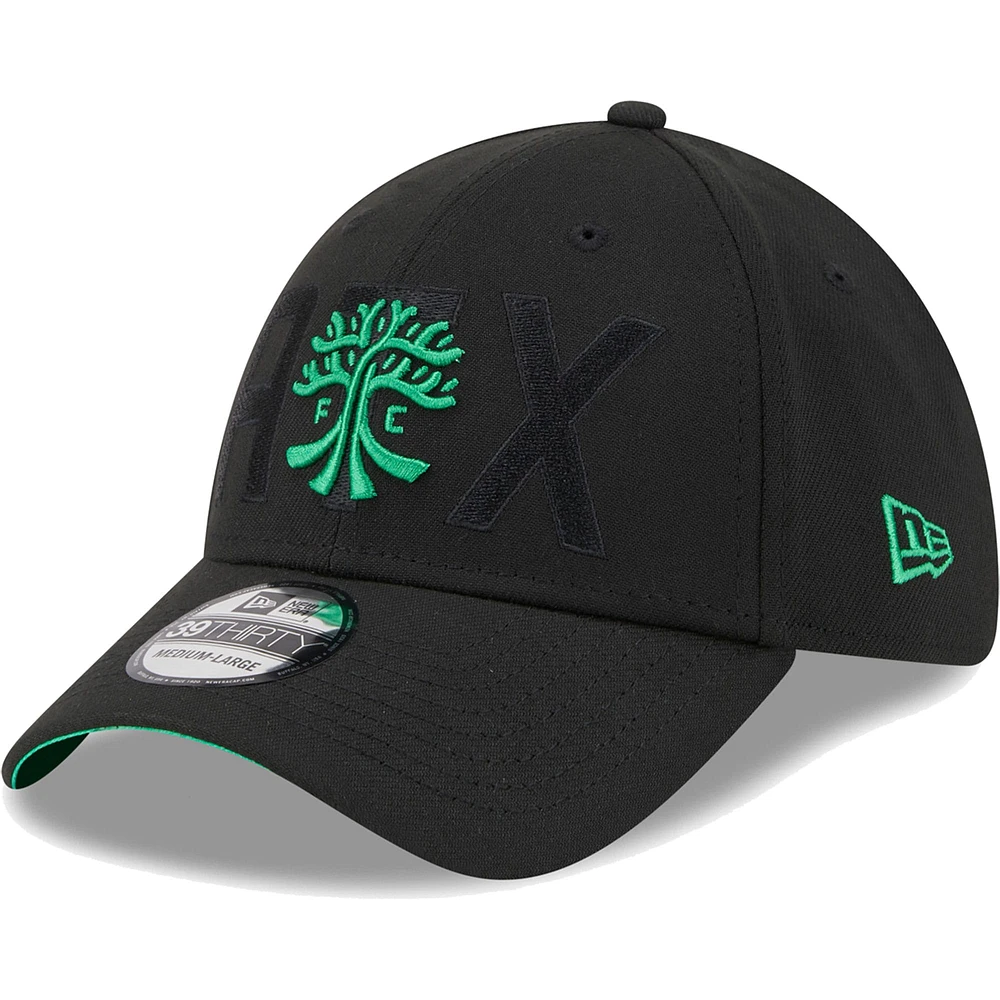 Men's New Era Black Austin FC Kick Off 39THIRTY Flex Hat