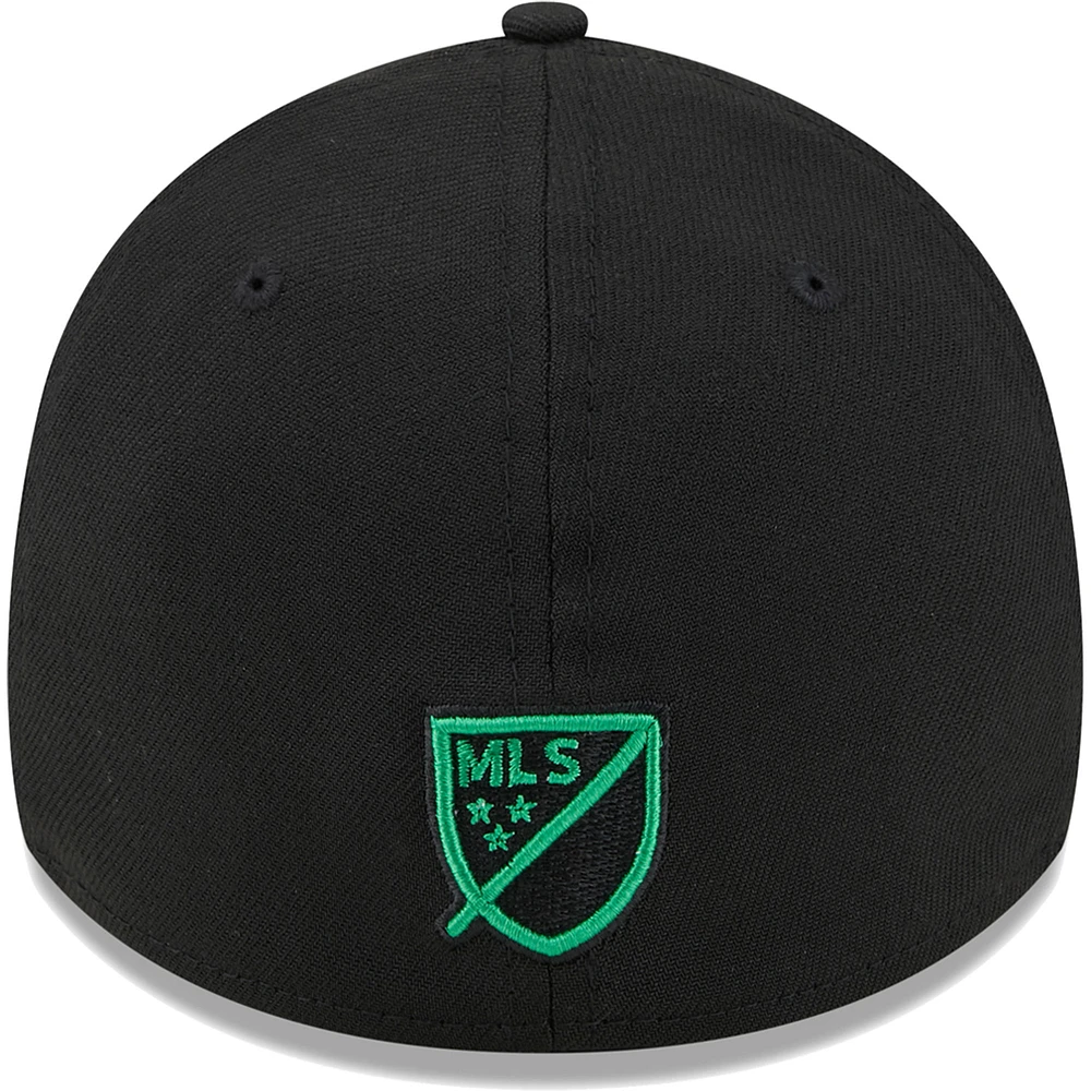 Men's New Era Black Austin FC Kick Off 39THIRTY Flex Hat