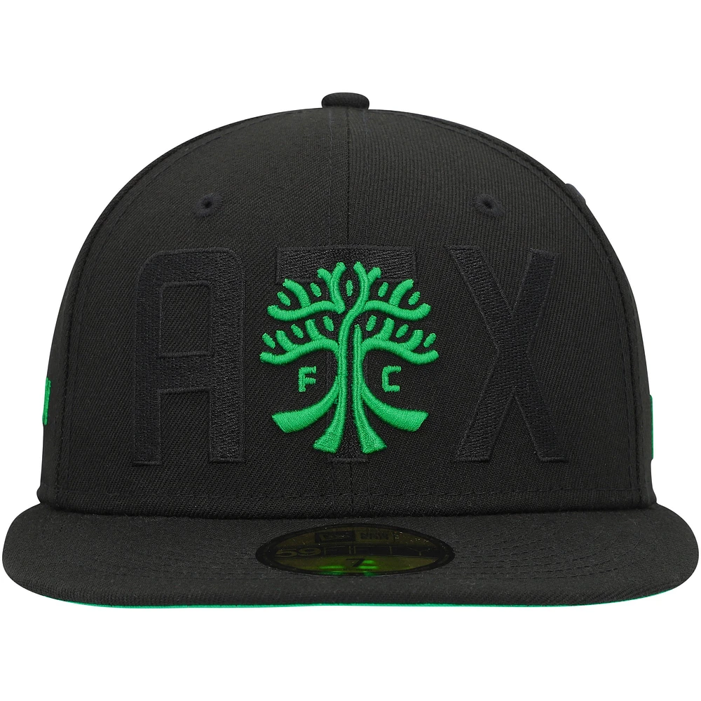 Men's New Era Black Austin FC Kick Off 59FIFTY Fitted Hat