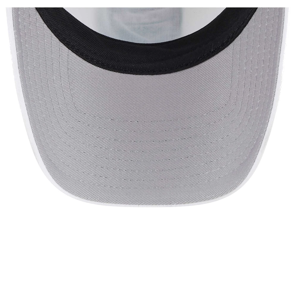 Men's New Era White/Black Austin FC Court Sport Foam A-Frame 9FORTY Adjustable Trucker Hat