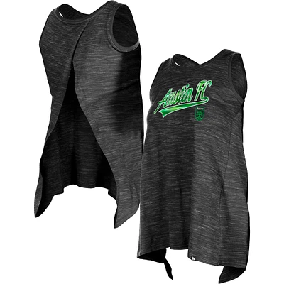 Débardeur noir à dos croisé Austin FC Athletic 5th & Ocean by New Era pour femmes