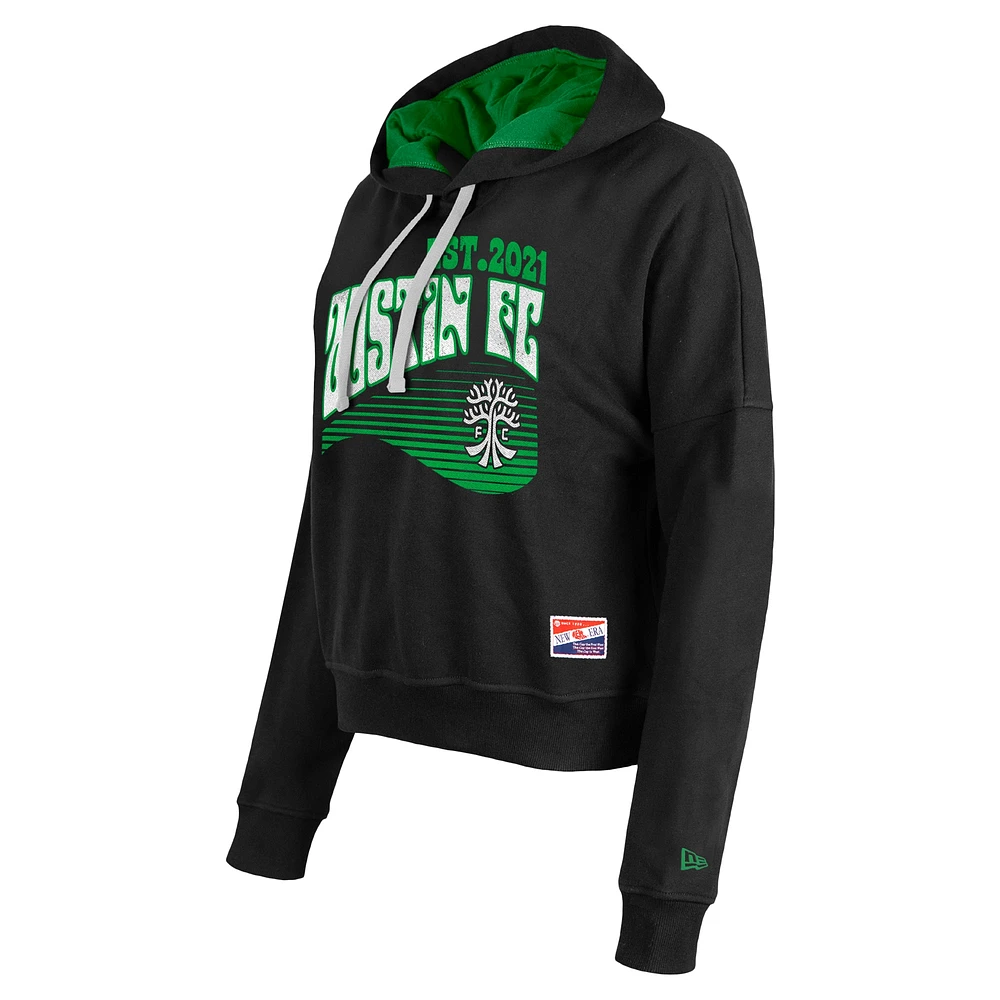 Women's 5th & Ocean by New Era Black Austin FC Throwback Pullover Hoodie