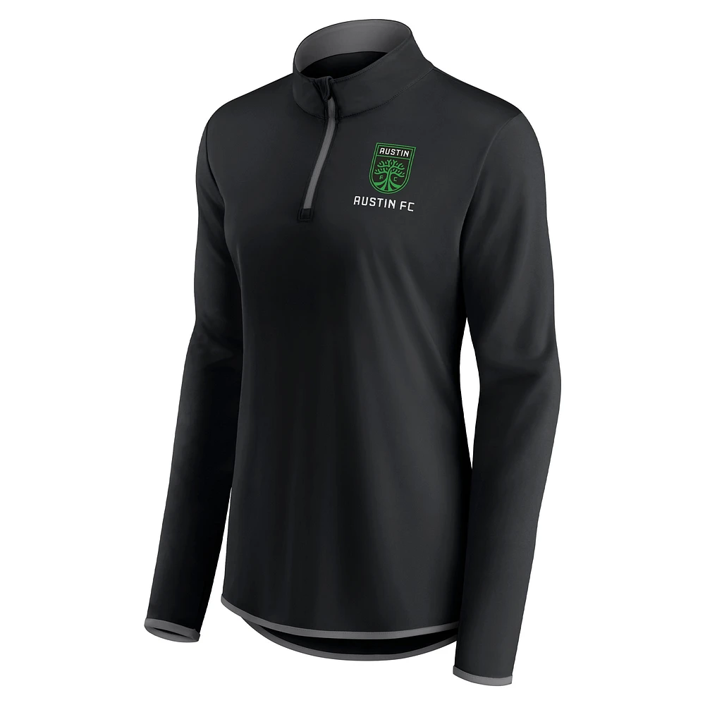 Women's Fanatics Black Austin FC Worth the Drive Quarter-Zip Top
