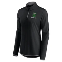 Women's Fanatics Black Austin FC Worth the Drive Quarter-Zip Top