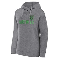 Women's Fanatics  Heather Gray Austin FC Script Pullover Hoodie