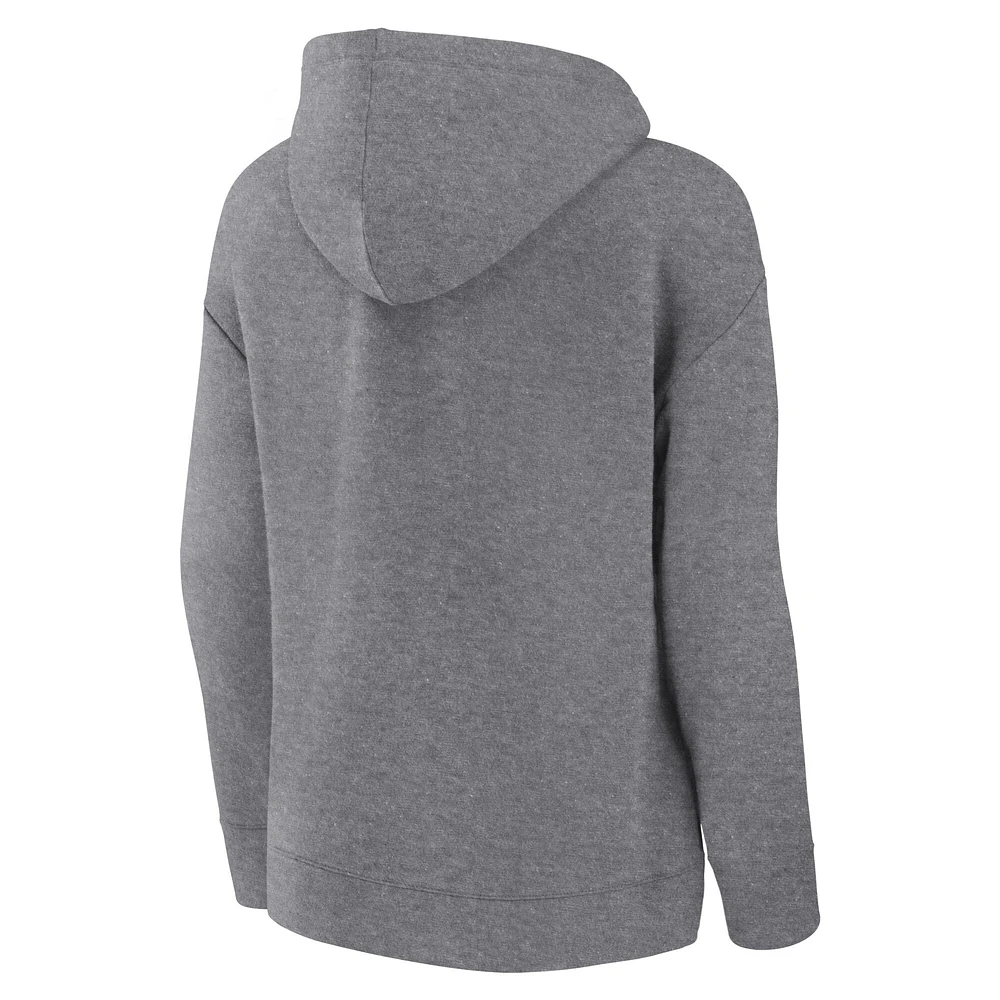 Women's Fanatics  Heather Gray Austin FC Script Pullover Hoodie