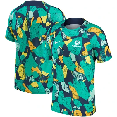 Men's Nike Green/Yellow Australia National Team 2022/23 Pre-Match Top
