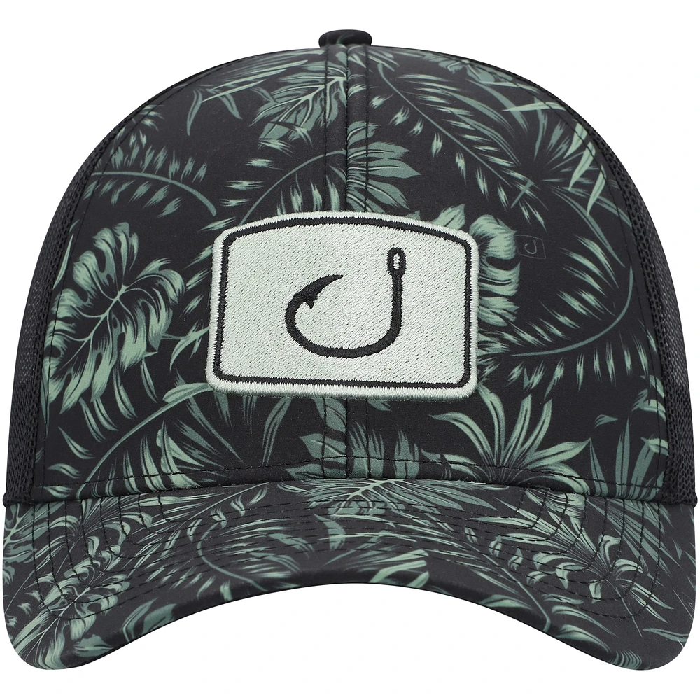 Men's Avid Black Island Time Trucker Snapback Hat