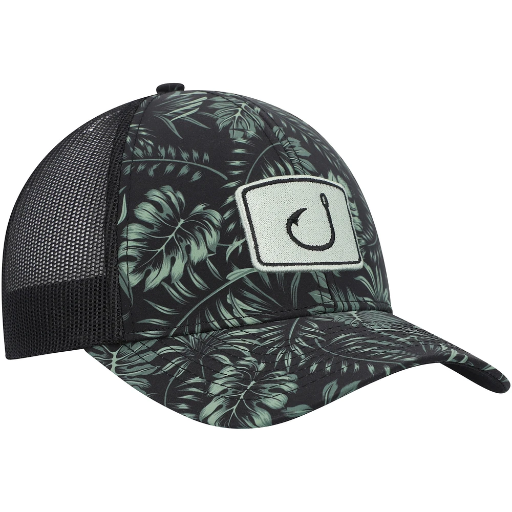 Men's Avid Black Island Time Trucker Snapback Hat