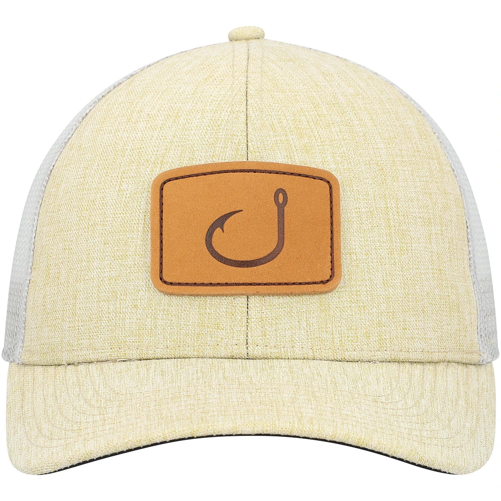 Men's Avid Tan/White Lay Day Trucker Snapback Hat