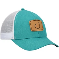 Men's Avid Teal/White Lay Day Trucker Snapback Hat