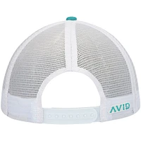 Men's Avid Teal/White Lay Day Trucker Snapback Hat