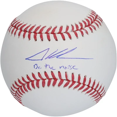 Baseball autographié par Adley Rutschman des Orioles de Baltimore avec l'inscription « Be The Noise »