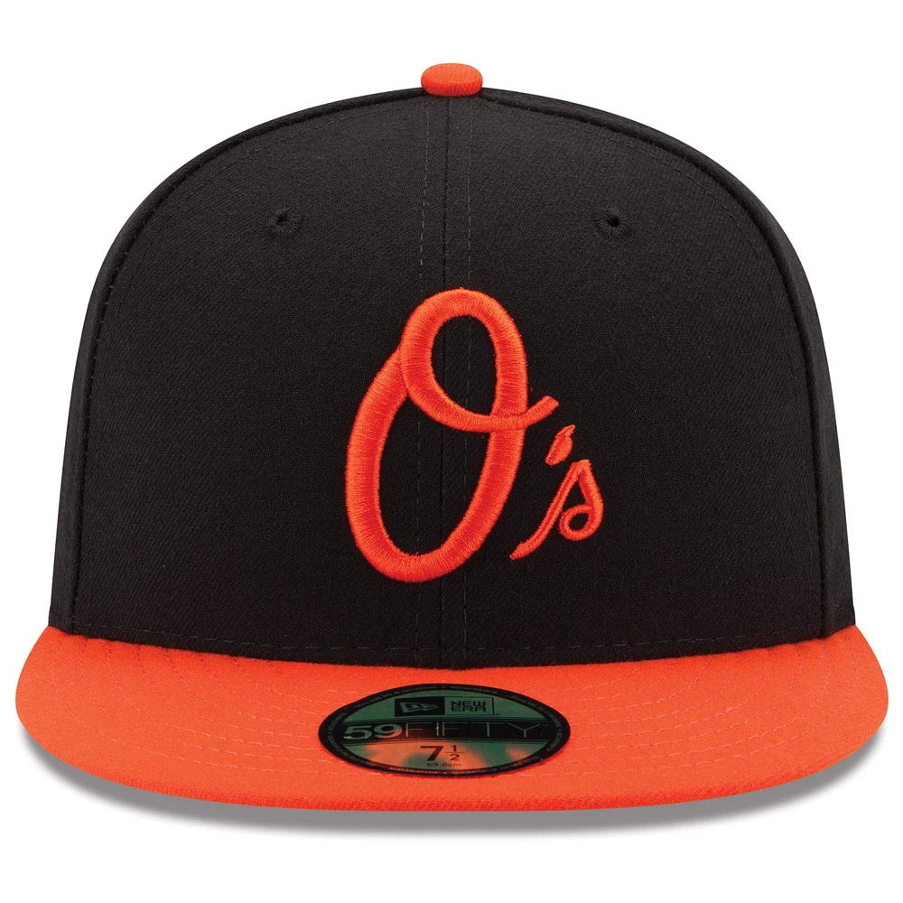 Baltimore Orioles New Era Authentic Collection On Field 59FIFTY - Fitted Structured Hat Black/Orange