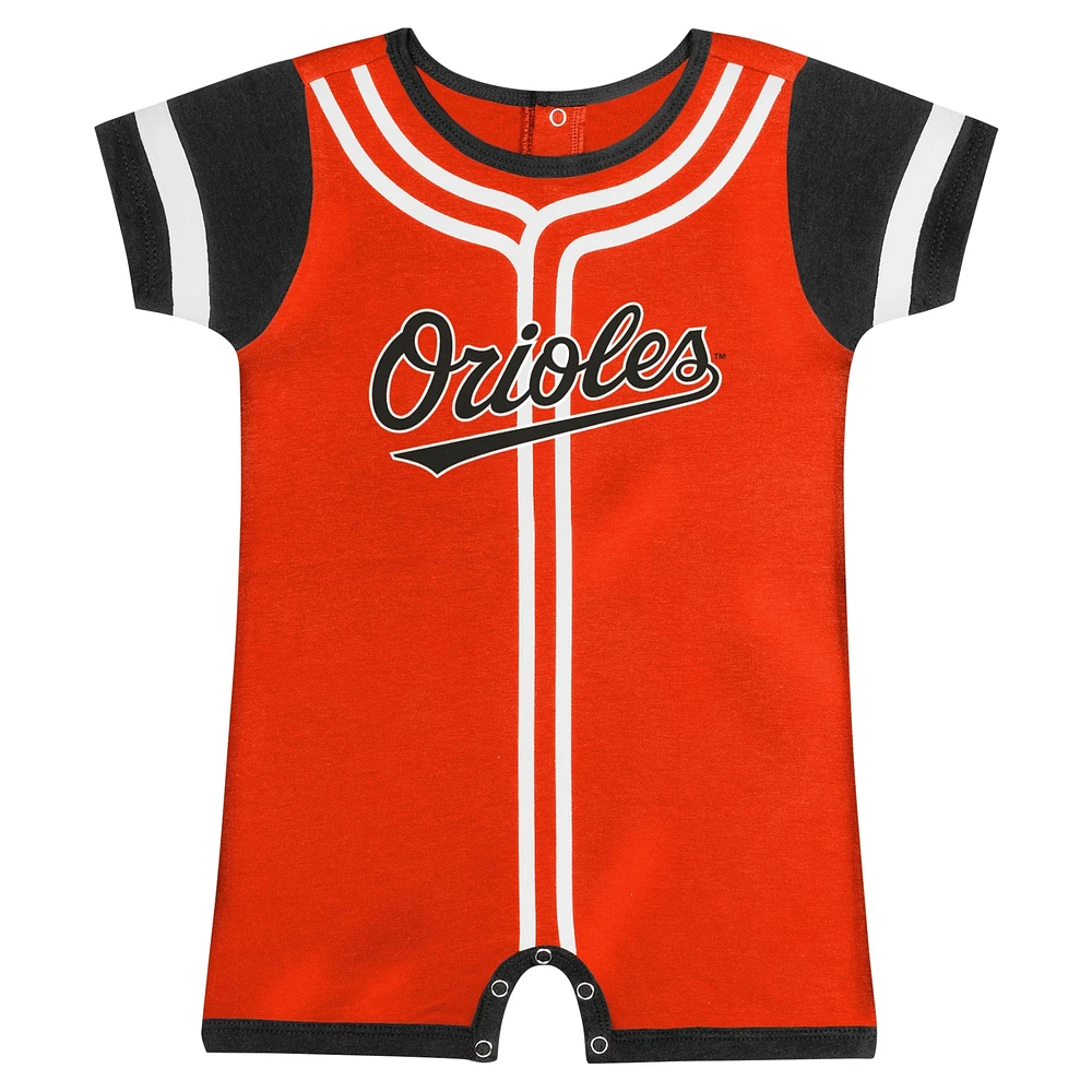 Barboteuse Fast Pitch Orange Baltimore Orioles Fanatics pour bébé