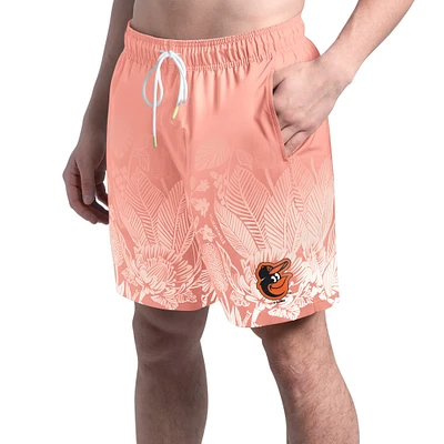 Short de bain Margaritaville Coral Baltimore Orioles Lagoon Fiesta pour homme