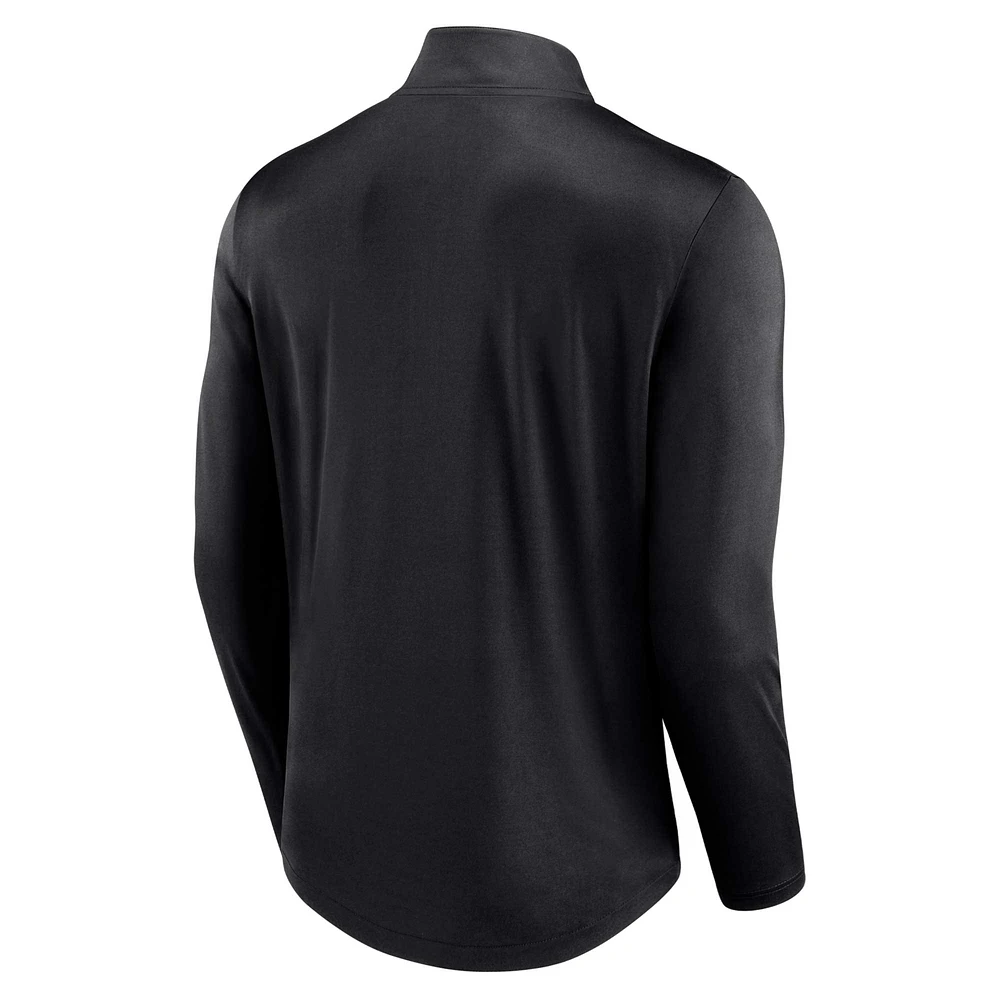 Men's Fanatics Black Baltimore Orioles Tough Minded Lightweight Quarter-Zip Pullover