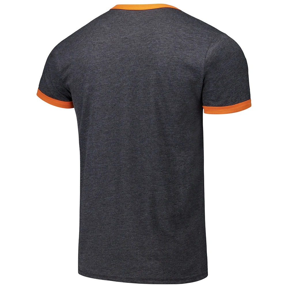 Men's Majestic Threads Black Baltimore Orioles Ringer Tri-Blend T-Shirt