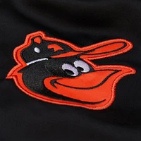 Men's Mitchell & Ness Black/Orange Baltimore Orioles Cooperstown Collection Team Origins Satin Full-Snap Jacket