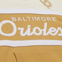 Sweat à capuche Mitchell & Ness pour homme, couleur beige/crème, entraîneur-chef des Orioles de Baltimore