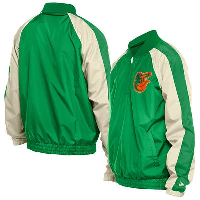 Coupe-vent à glissière quart de tour raglan en ripstop vert Kelly Baltimore Orioles pour homme New Era St. Patrick's Day