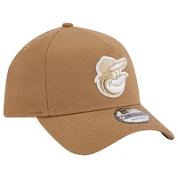 Men's New Era Khaki Baltimore Orioles A-Frame 9FORTY Adjustable Hat