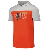 Men's New Era Orange Baltimore Orioles Active Brushed Hoodie T-Shirt