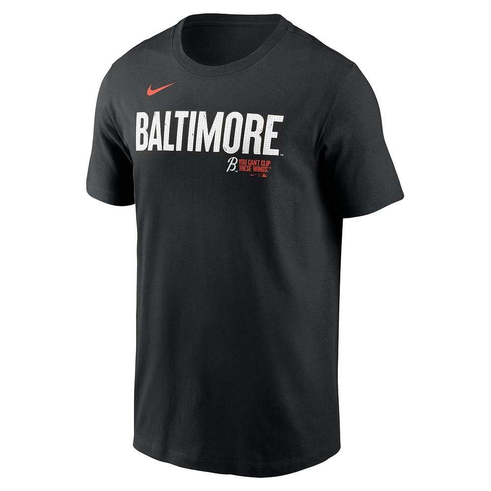 Men's Nike Black Baltimore Orioles City Connect Wordmark T-Shirt