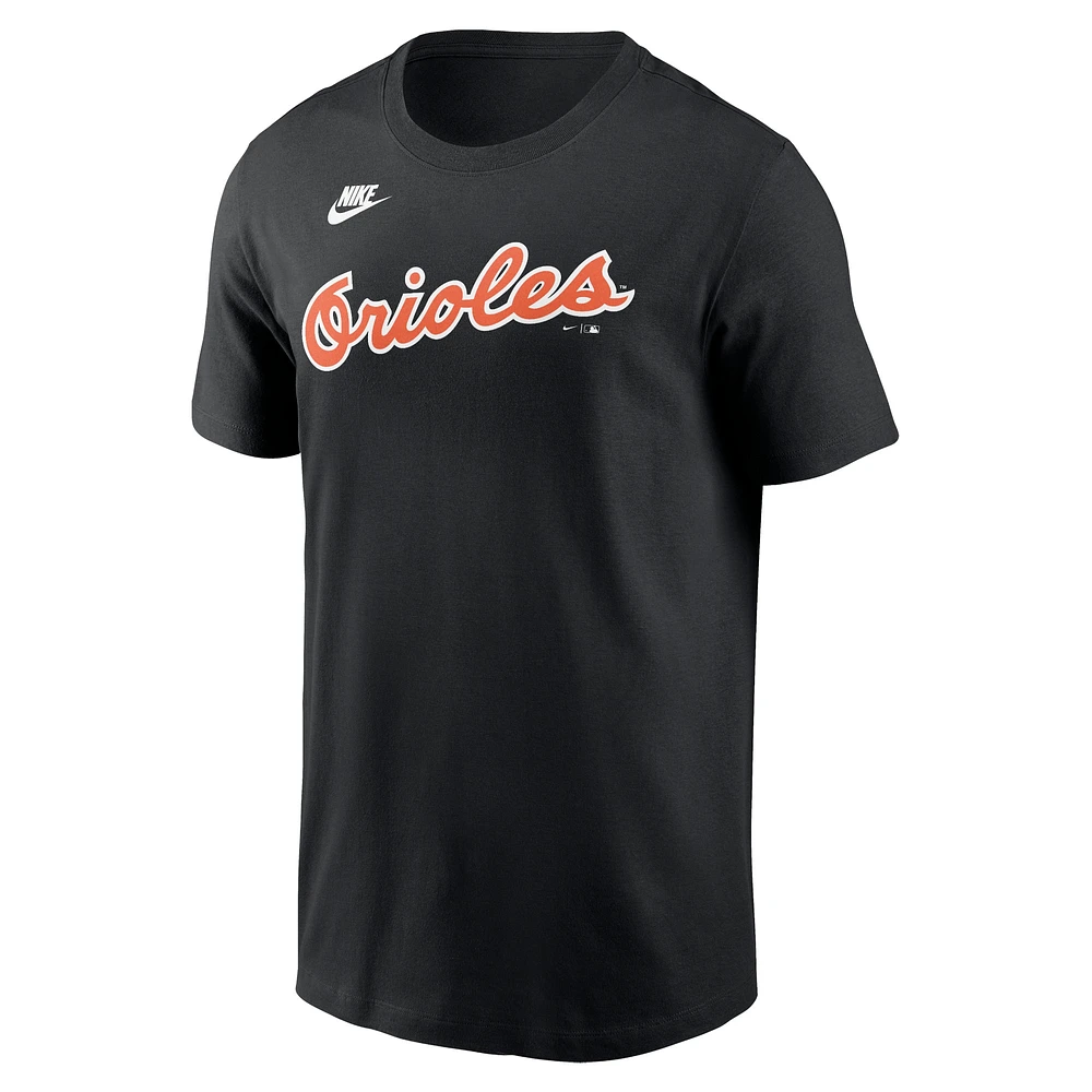 Men's Nike Black Baltimore Orioles Cooperstown Wordmark T-Shirt