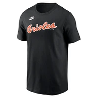 Men's Nike Black Baltimore Orioles Cooperstown Wordmark T-Shirt