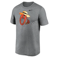 Men's Nike  Gray Baltimore Orioles 7th Inning Hat Hometown Legend Performance T-Shirt