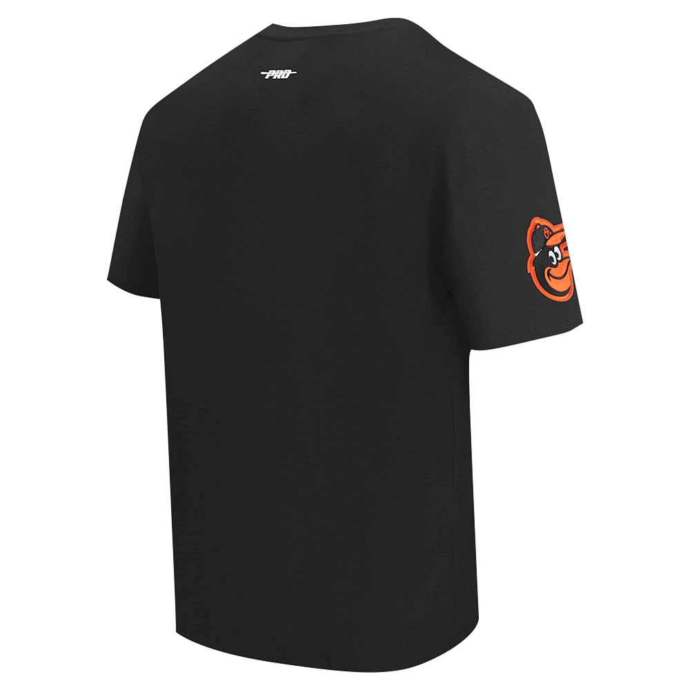 Men's Pro Standard Black Baltimore Orioles Turn It Up Dropped Shoulder T-Shirt