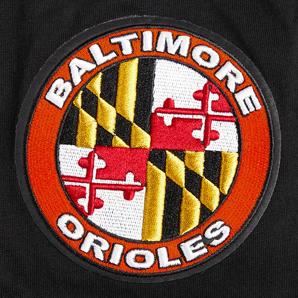 Men's Pro Standard Black Baltimore Orioles Turn It Up Dropped Shoulder T-Shirt