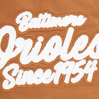 Men's Pro Standard Brown Baltimore Orioles Paint The City Twill Full-Zip Jacket