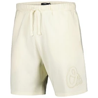 Men's Pro Standard Cream Baltimore Orioles Neutral Fleece Shorts
