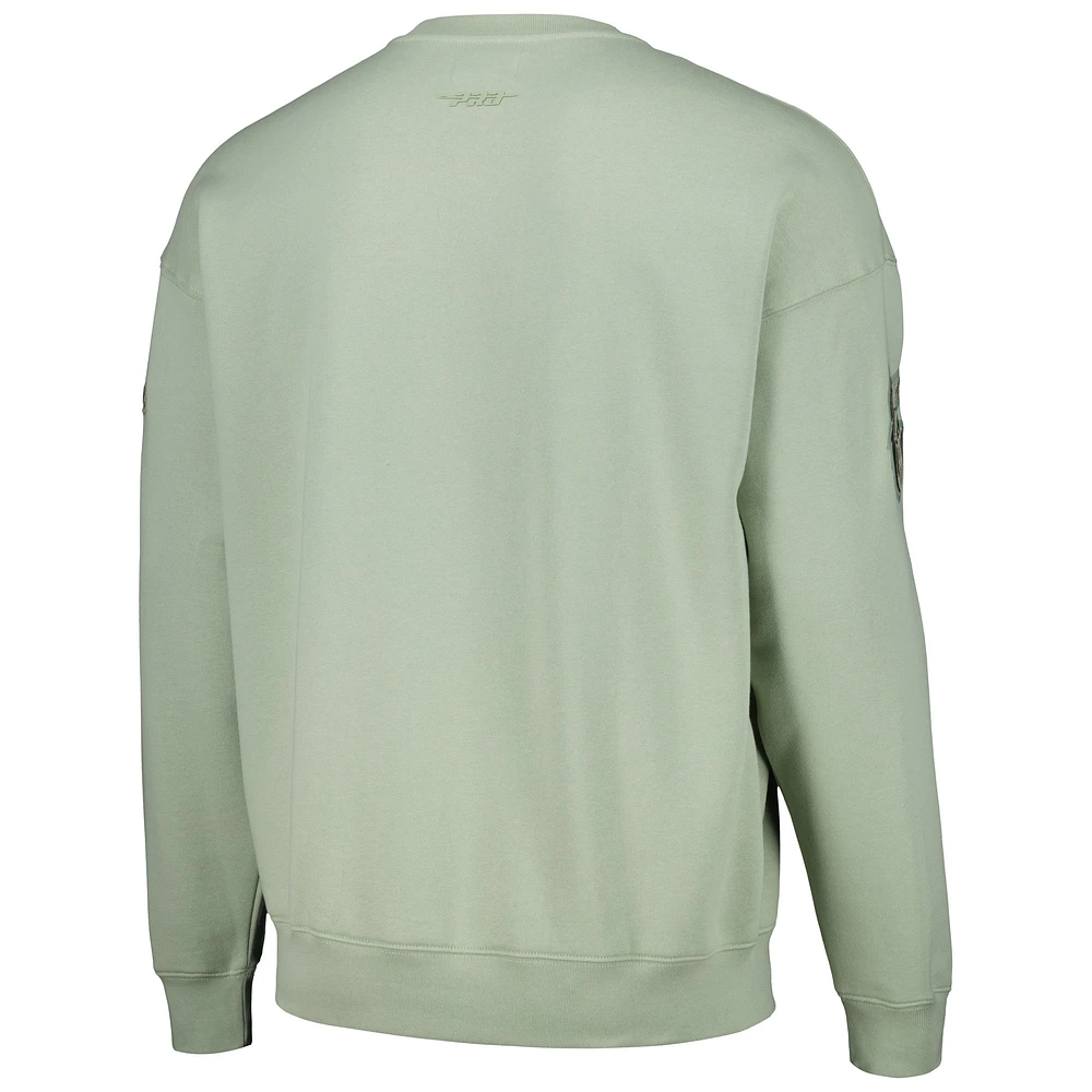 Men's Pro Standard Green Baltimore Orioles Neutral Drop Shoulder Pullover Sweatshirt