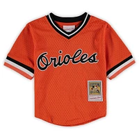 Preschool & Toddler Mitchell Ness Cal Ripken Jr. Orange Baltimore Orioles Cooperstown Collection Mesh Batting Practice Jersey
