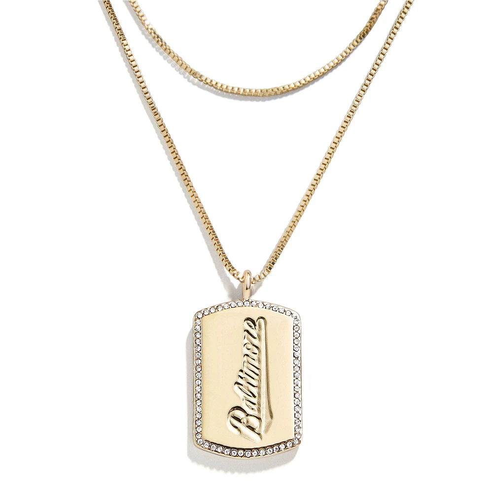 WEAR by Erin Andrews x Baublebar Baltimore Orioles Dog Tag Necklace