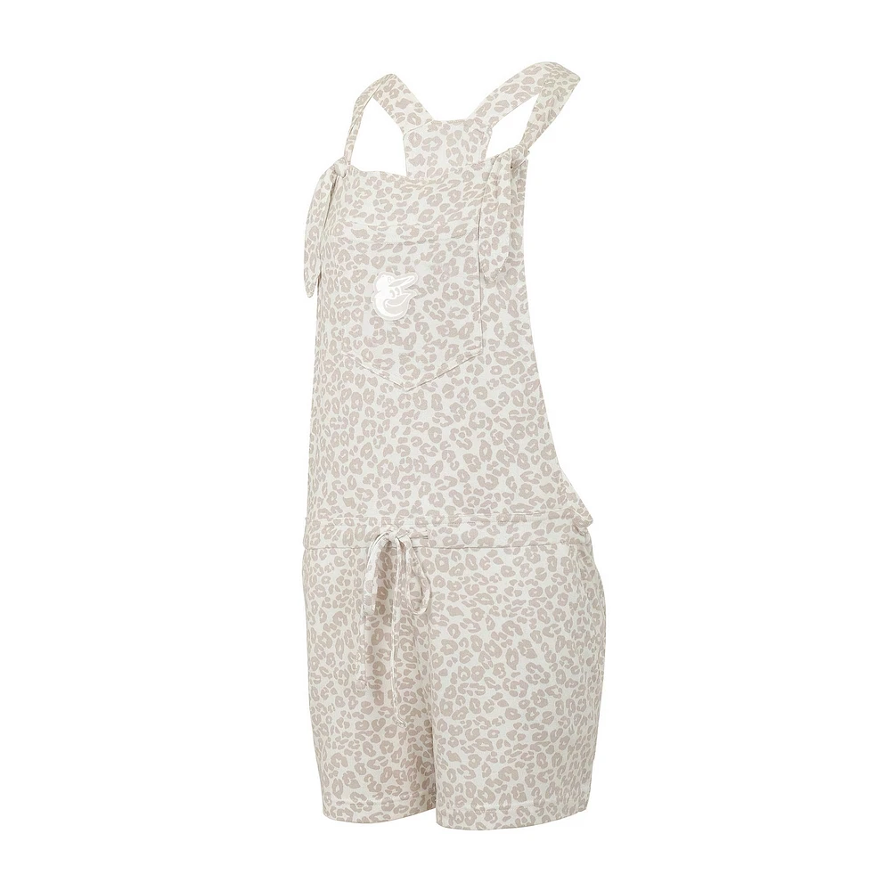 Women's Concepts Sport Cream Baltimore Orioles Montana Hacci Knit Romper Overalls